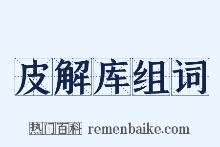 皮解库组词是什么意思的图片